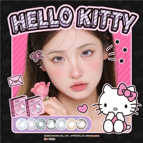 【Hello Kitty联名】拉拜诗 告白魔方半年抛2片装水凝胶彩色隐形眼镜