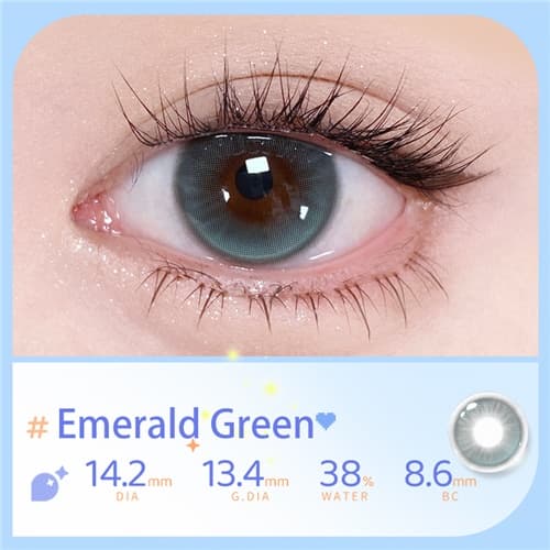 EYEPONY Emerald Green Half Yearly 2 pcs