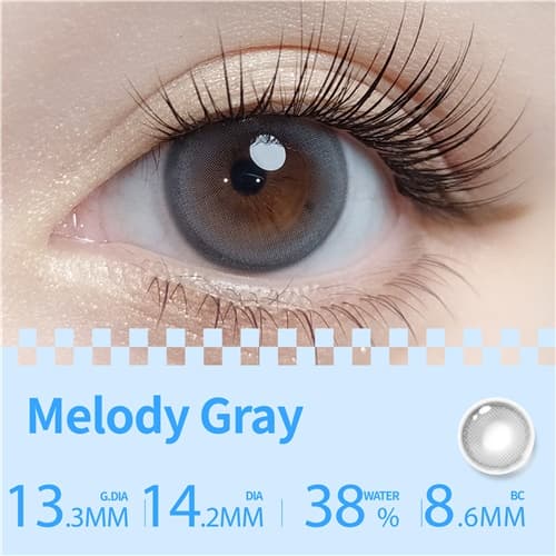 【Trial】LaPeche Melody Gray Daily 2pcs