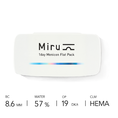 Menicon MIRU Flat Pack 1 Day Contact Lens 30PCS