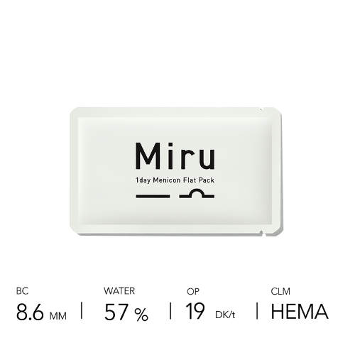 【Trial】Menicon MIRU Flat Pack 1 Day Contact Lens 6 PCS