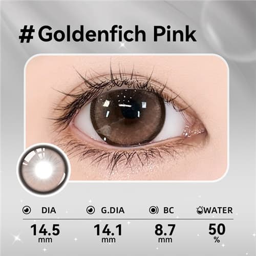 【Trial】yiwa-eye Light Imagination Series Daily Disposable 2pcs-Goldenfich Pink