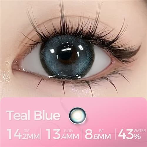 【Trial】Obalen Colored Contact lens Daily 2PCS-Teal Blue