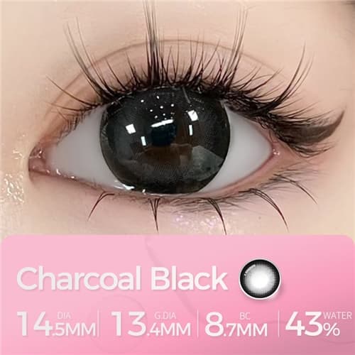 【Trial】Obalen Colored Contact lens Daily 2PCS-Charcoal Black