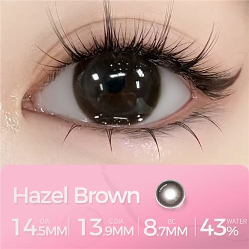 【Trial】Obalen Colored Contact lens Daily 2PCS-Hazel Brown