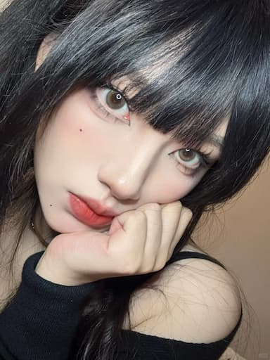 好清透的黄绿撞色美瞳~